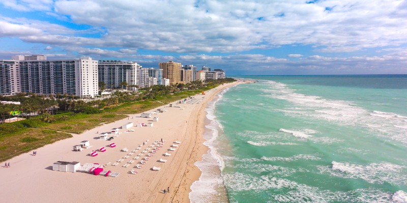 Aerial View of South Beach Miami Beach, Florida
