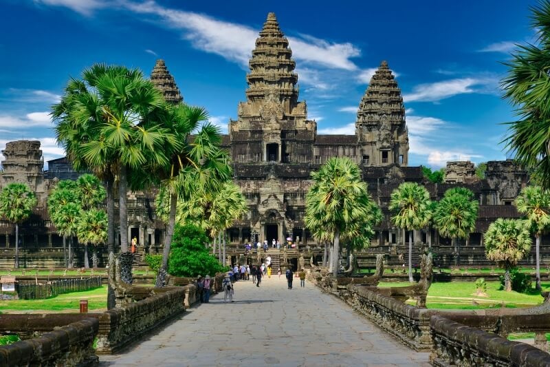 Angkor Wat, Trees, and Skyline
