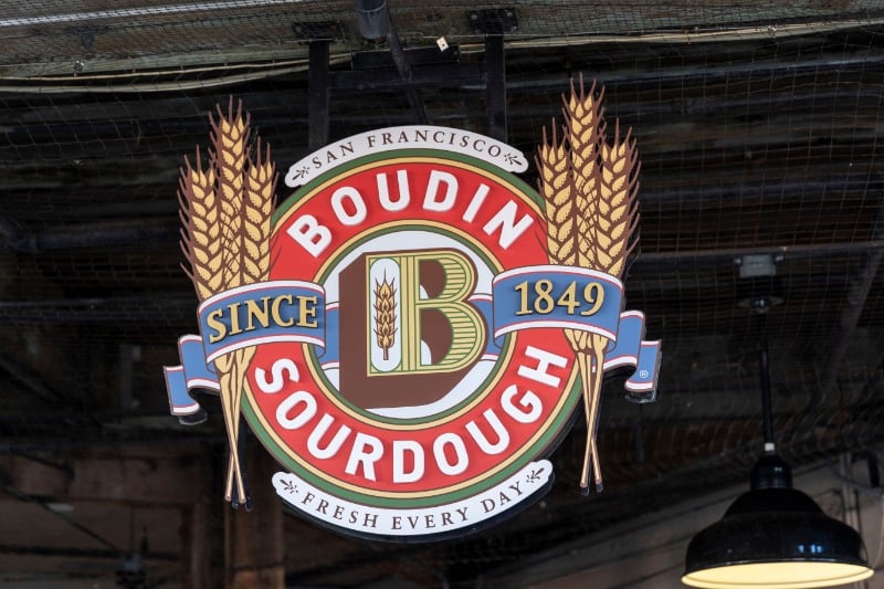 Logo of Famous Boudin Bakery in San Francisco California