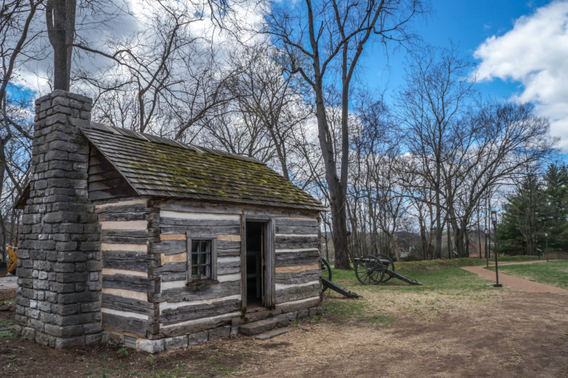 Small wooden cottage at Carter House State Historic Site
