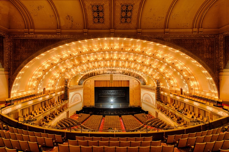 The interior of the Chicago Theatre