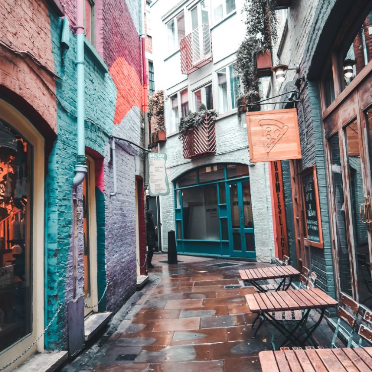 Colorful Neals Yard in Covent Garden