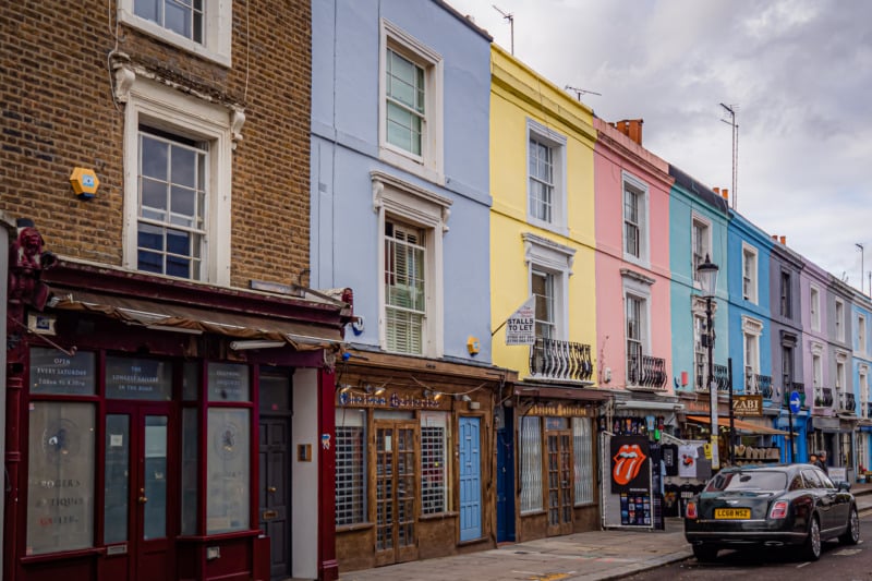 Colorful Portobello Road, Notting Hill