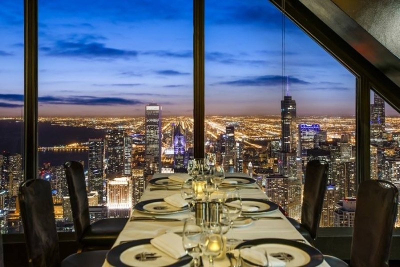 A view from a table at The Signature room 