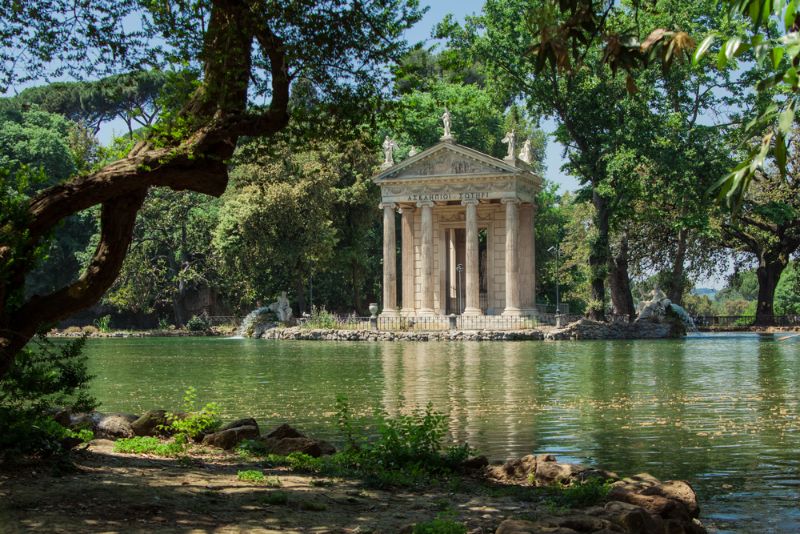 Villa Borghese Park With a lake