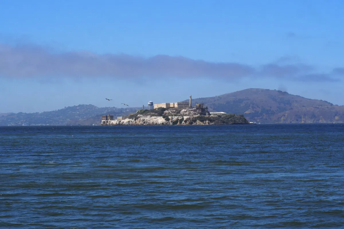 View of Alcatraz Island from the Ferry, San Francisco