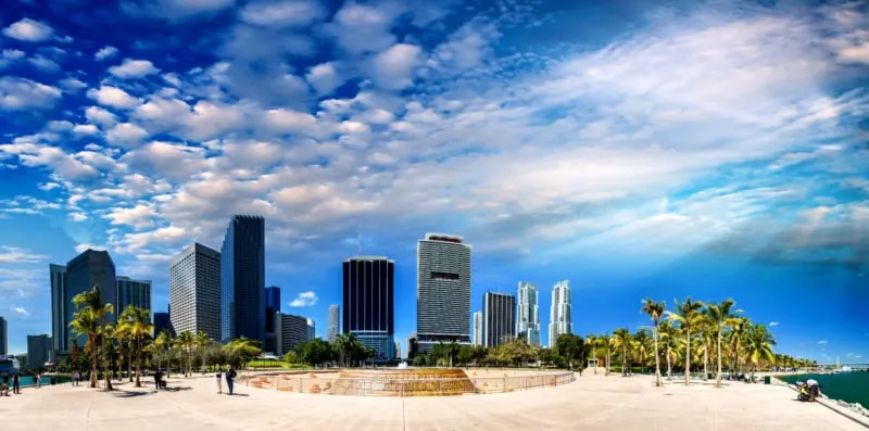 Panoramic View of Bayfront Park, Downtown Miami