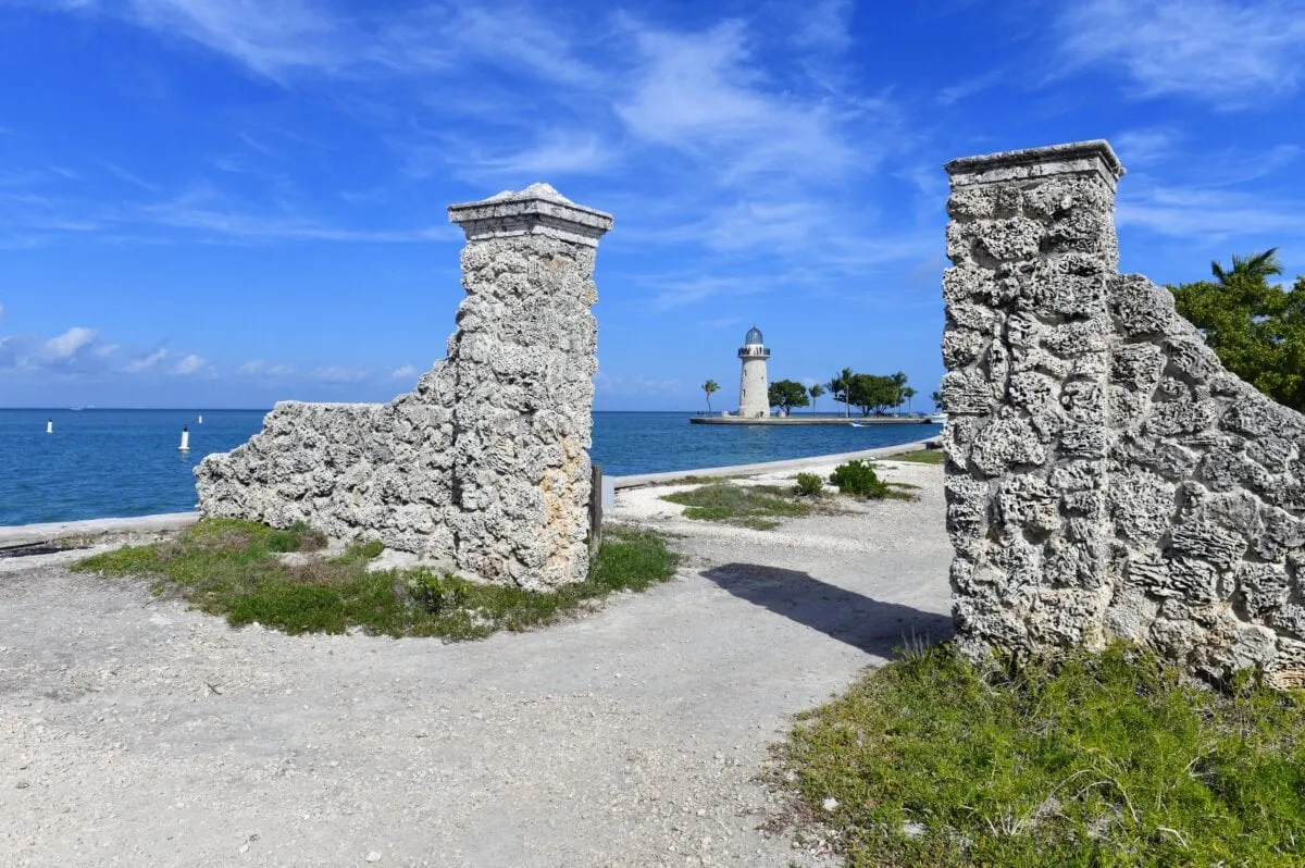 A peek at the lighthouse at Biscayne National Park