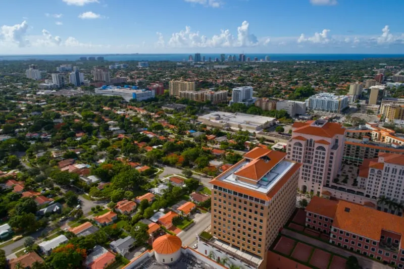 Aerial View of Coral Gables, Florida