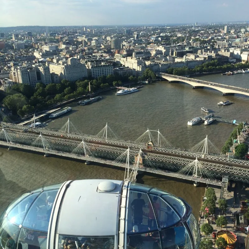 View of London from Inside London Eye