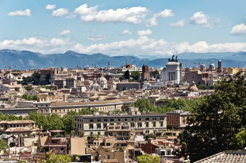 Panoramic View of Rome from Janiculum hill