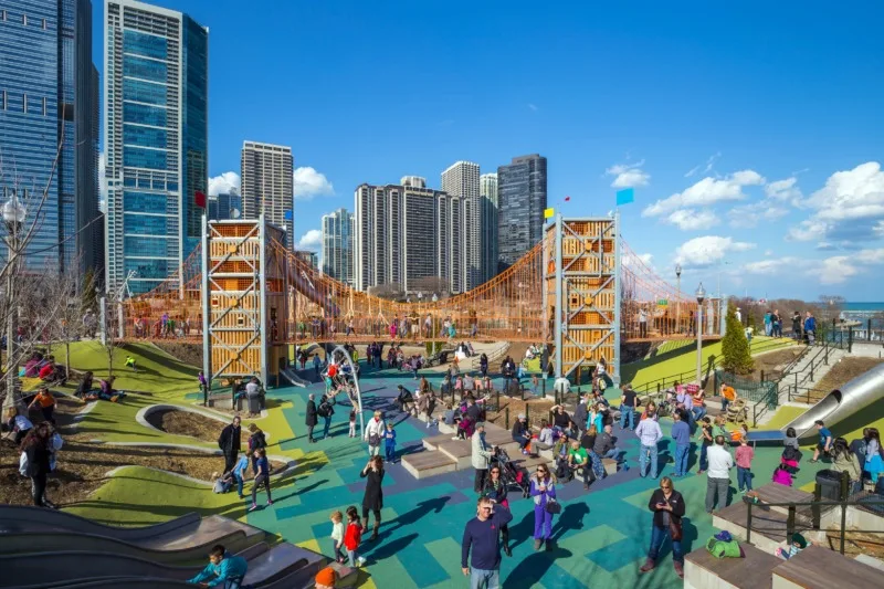 Aerial View of Maggie Daley Park
