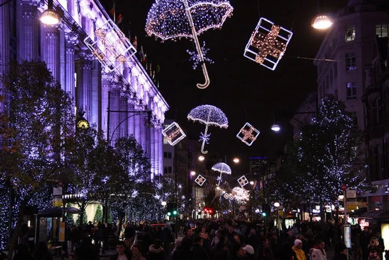 Christmas lights at London's Oxford Street