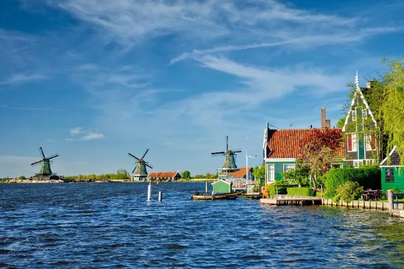 Windmills at Zaanse Schans in Hollands